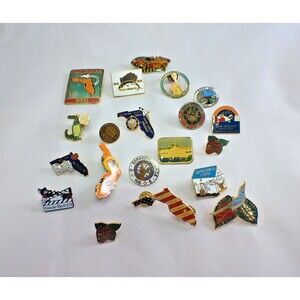 Vintage Florida BPOE Elks Lodge Lapel Hat Vest Pins Pinback Enamel Lot of 21